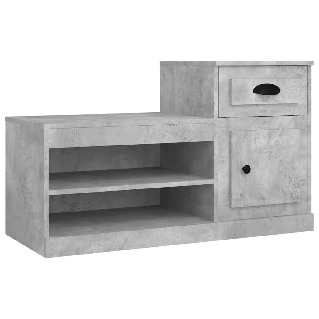 Shoe Cabinet Concrete Grey 100x42x60 cm Engineered Wood 816420