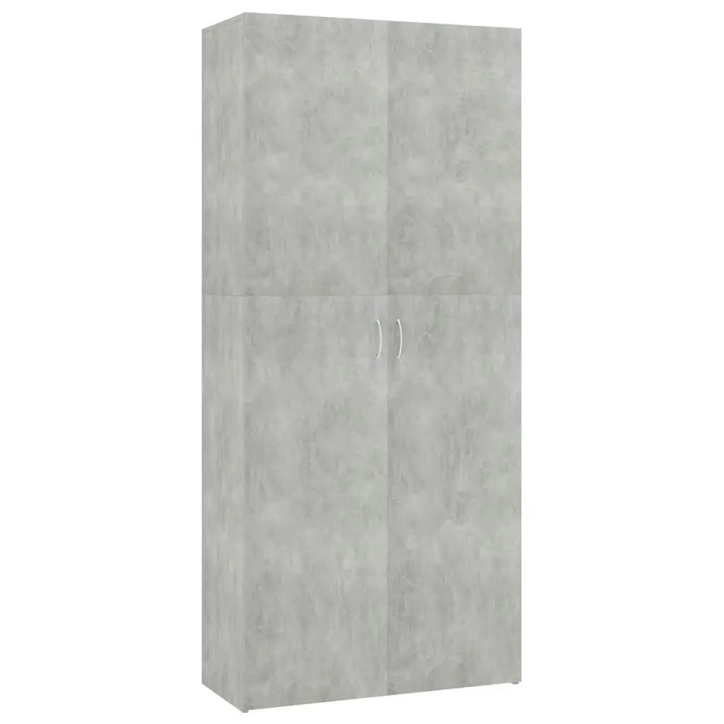 Shoe Cabinet Concrete Grey 80x35.5x180 cm Engineered Wood 800292