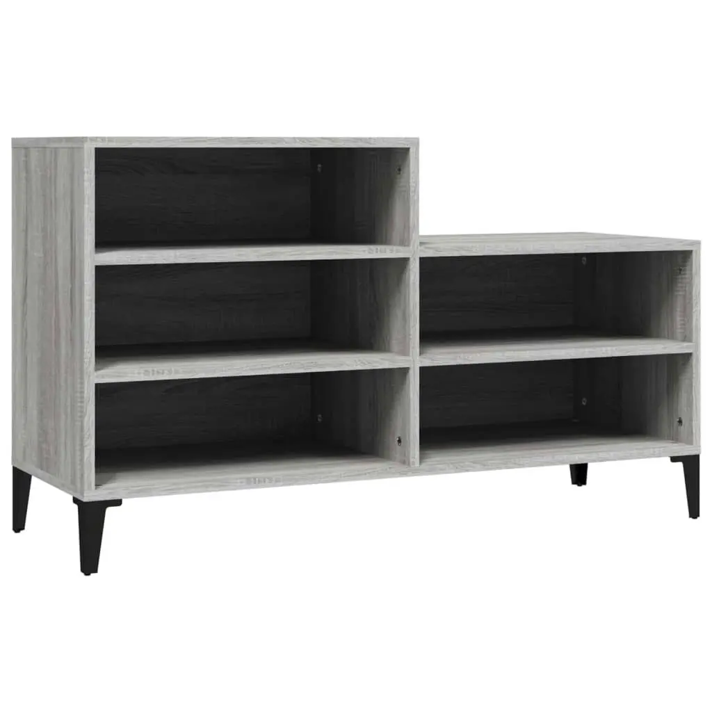 Shoe Cabinet Grey Sonoma 102x36x60 cm Engineered Wood 819738