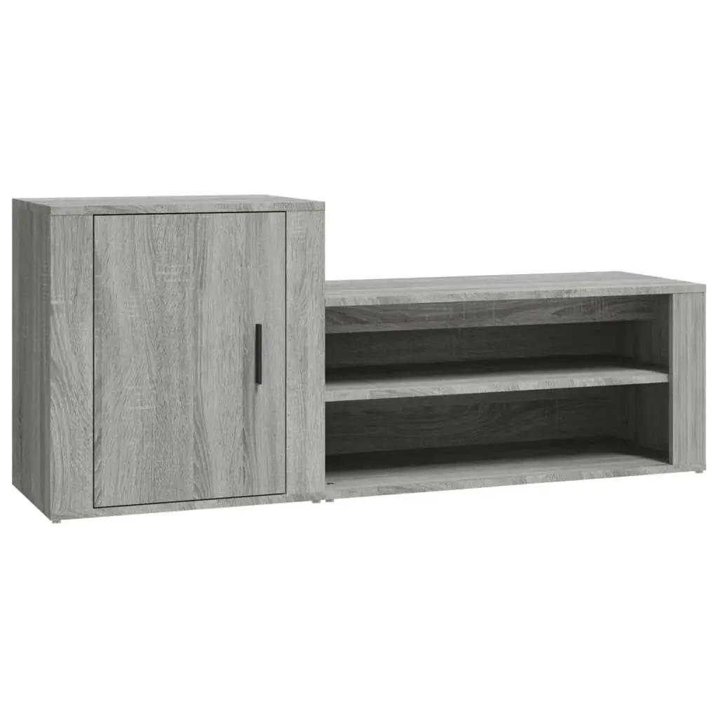 Shoe Cabinet Grey Sonoma 130x35x54 cm Engineered Wood 816750