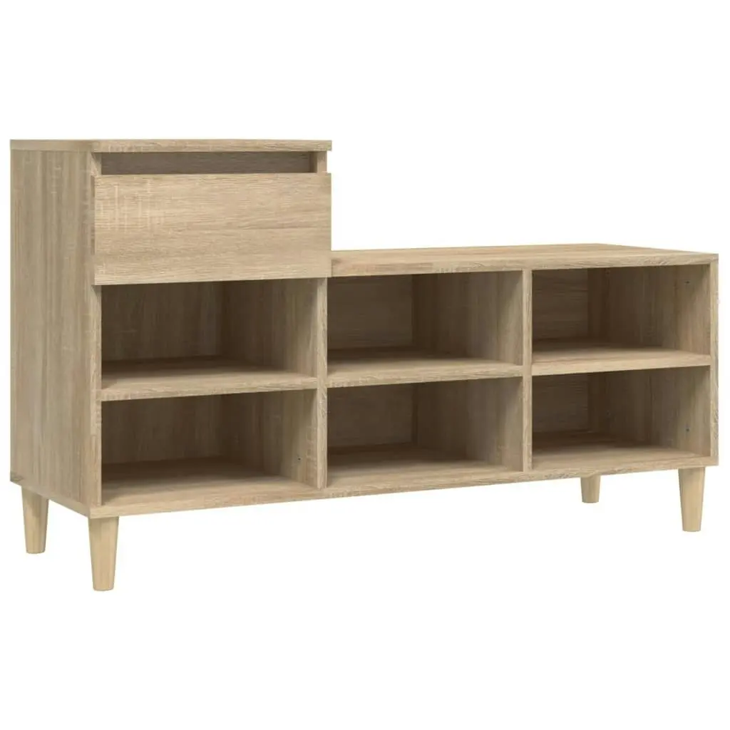 Shoe Cabinet Sonoma Oak 102x36x60 cm Engineered Wood 821207