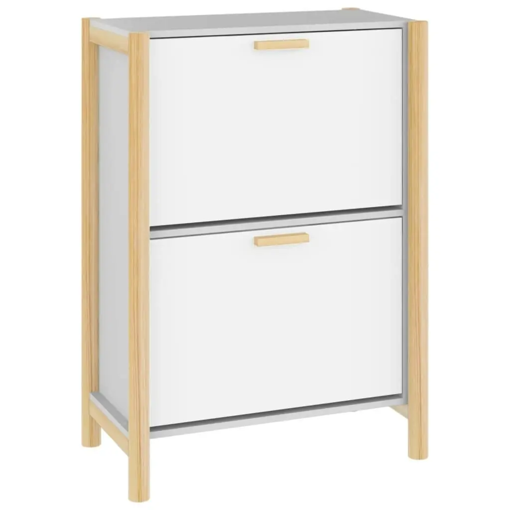 Shoe Cabinet White 57.5x33x80 cm Engineered Wood 345684