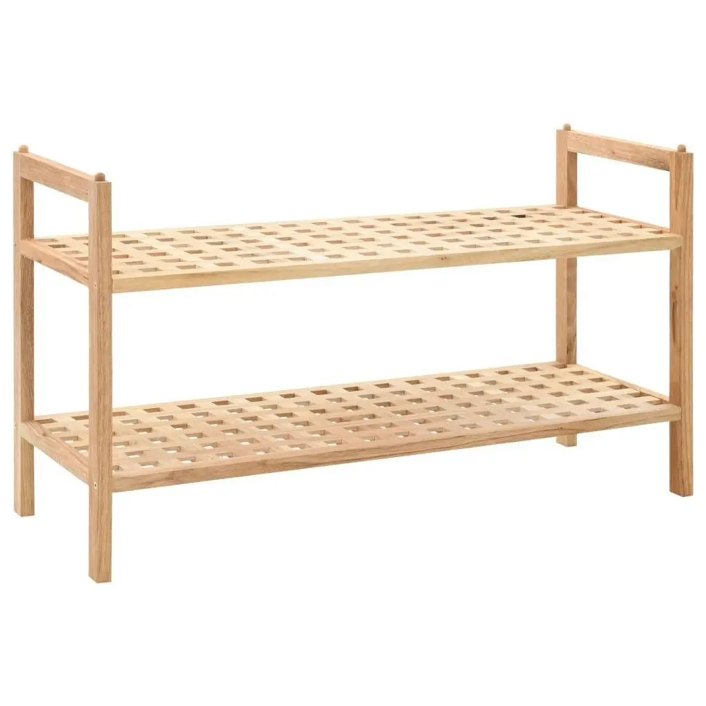 Shoe Rack Solid Walnut Wood 69x26x40 cm 247102