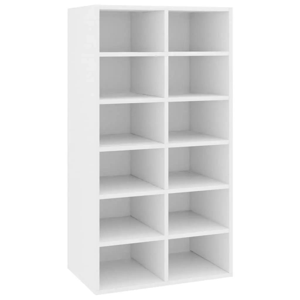 Shoe Rack White 54x34x100.5 cm Engineered Wood 800396