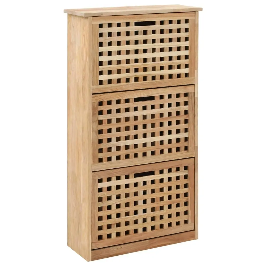 Shoe Storage Cabinet 55x20x104 cm Solid Walnut Wood 247600