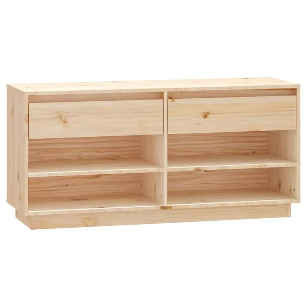 Shoe Cabinet 110x34x52 cm Solid Wood Pine 814444