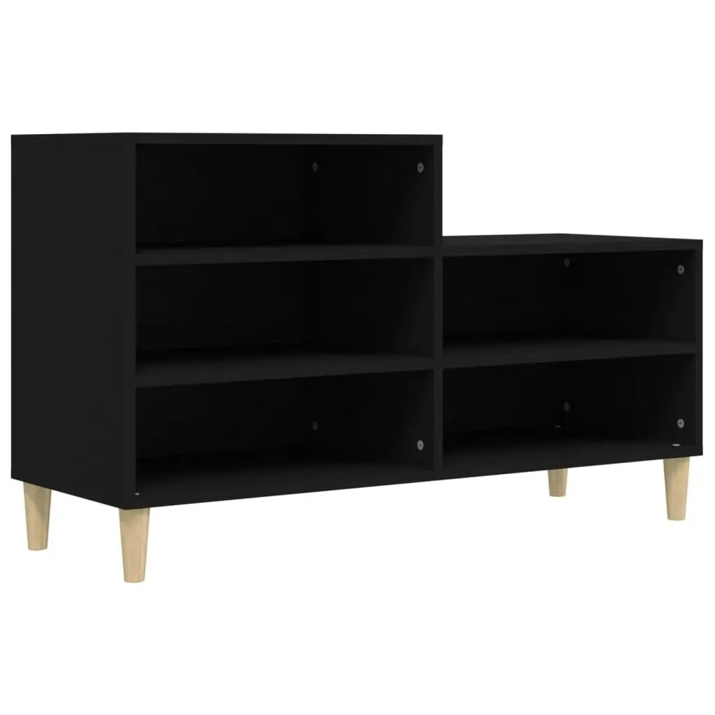 Shoe Cabinet Black 102x36x60 cm Engineered Wood 819725