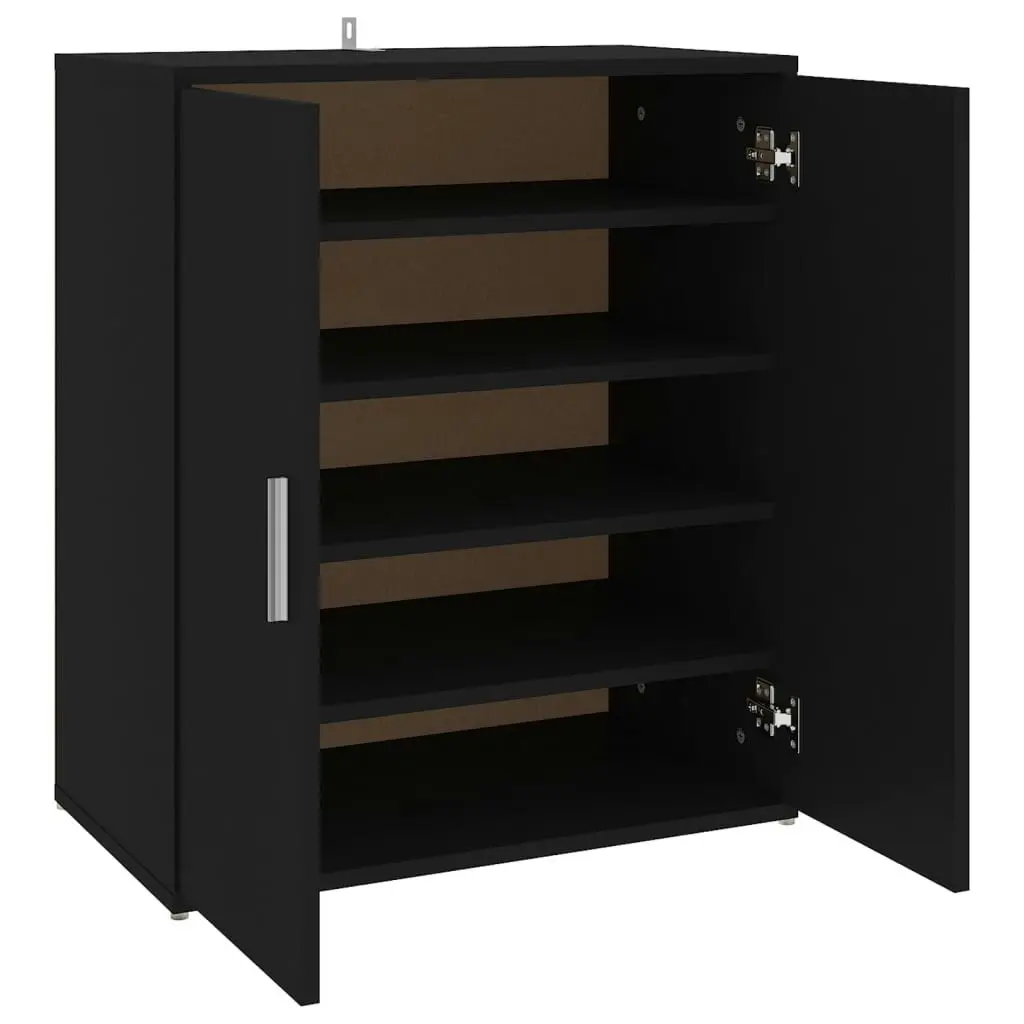 Shoe Cabinet Black 60x35x70 cm Engineered Wood 808919