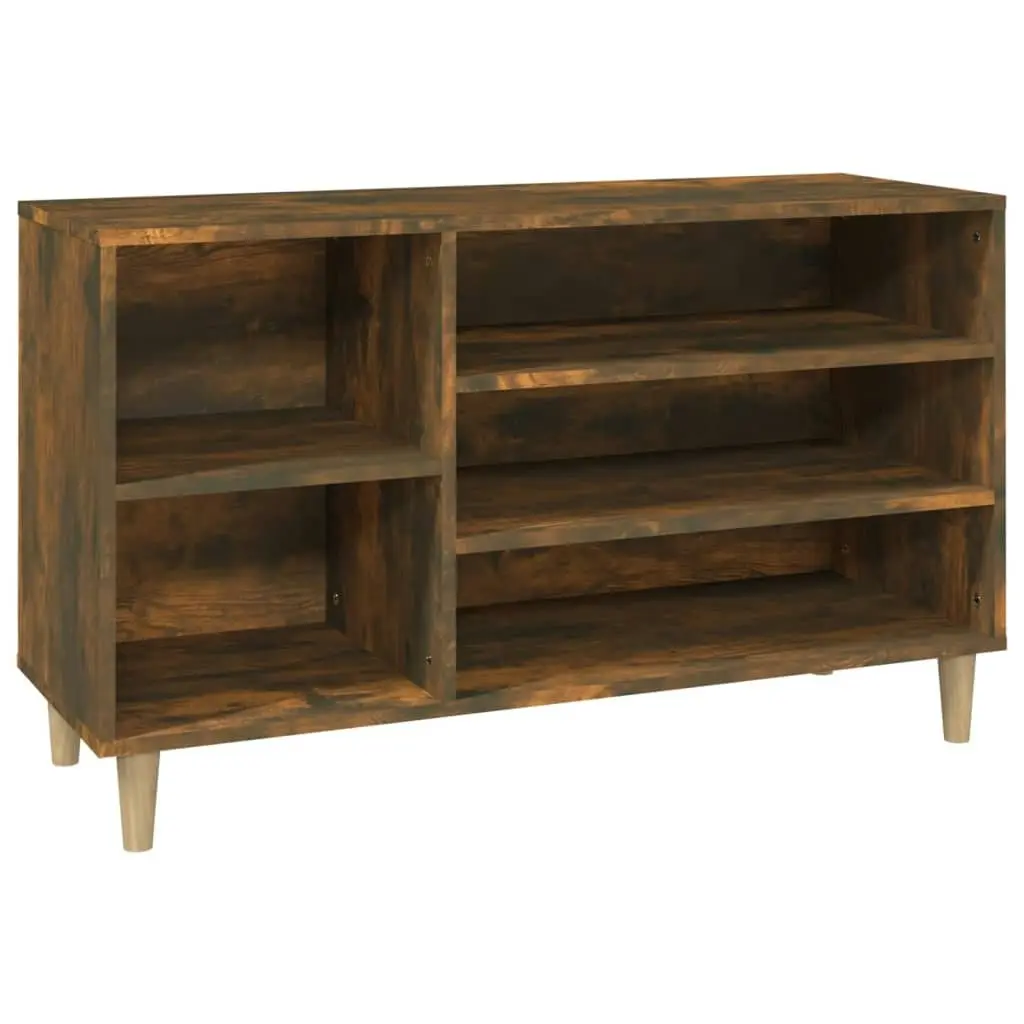 Shoe Cabinet Smoked Oak 102x36x60 cm Engineered Wood 819745