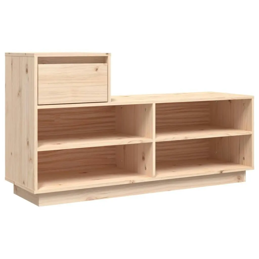 Shoe Cabinet 110x34x61 cm Solid Wood Pine 814449