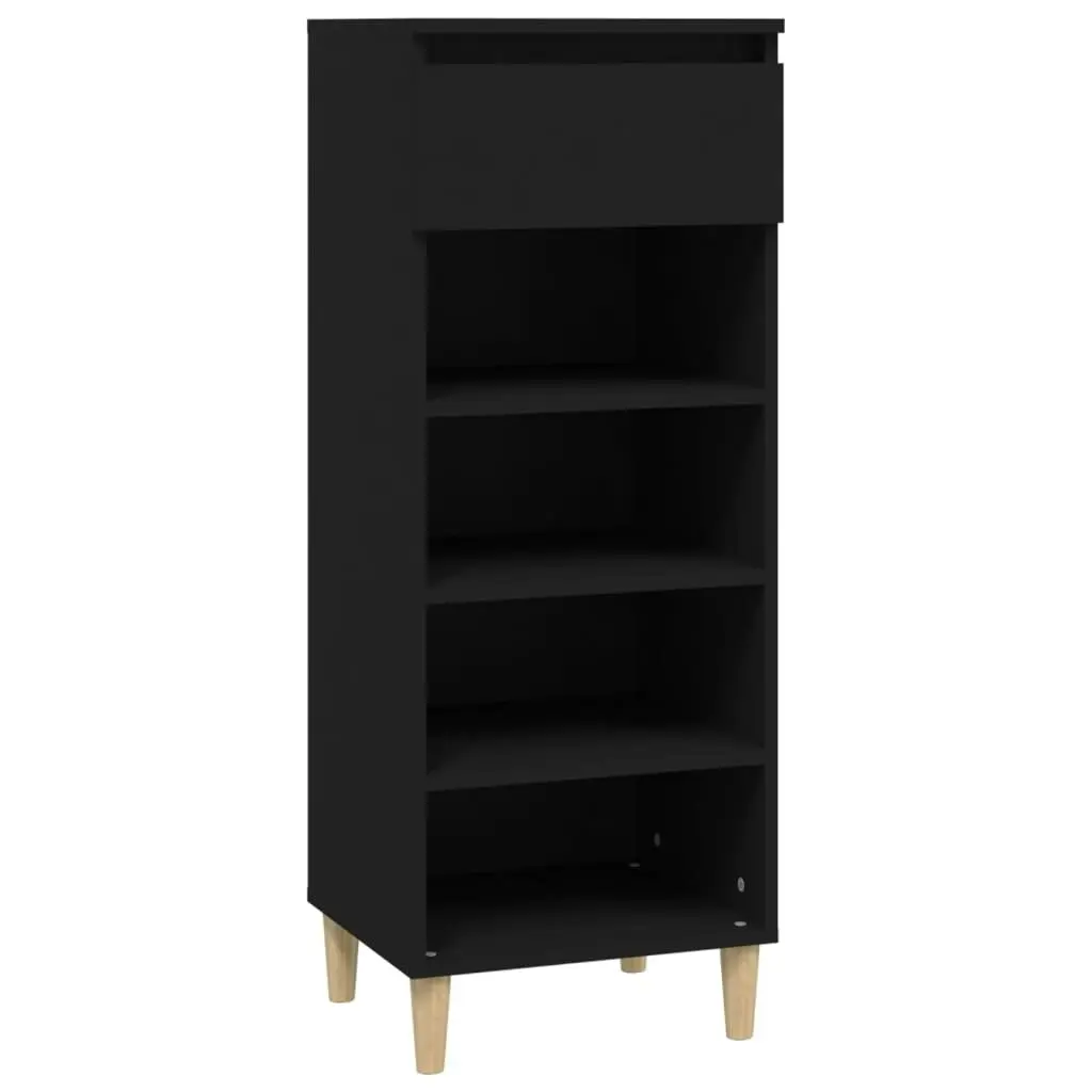 Shoe Cabinet Black 40x36x105 cm Engineered Wood 819773