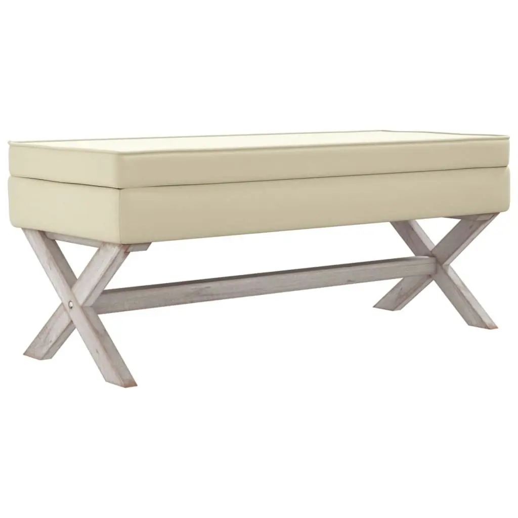 Storage Stool 110x45x49 cm Linen 344522