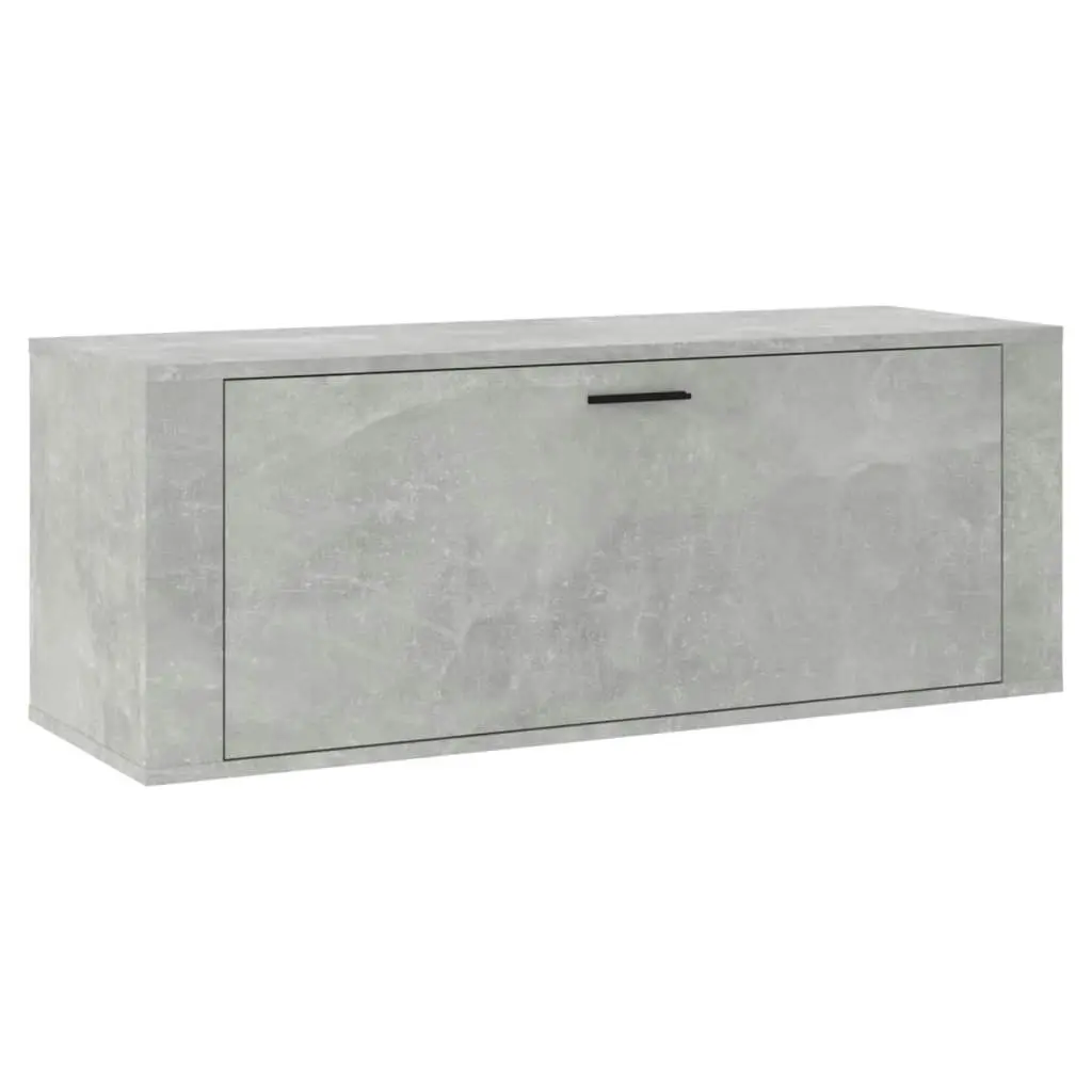 Wall Shoe Cabinet Concrete Grey 100x35x38 cm Engineered Wood 821024