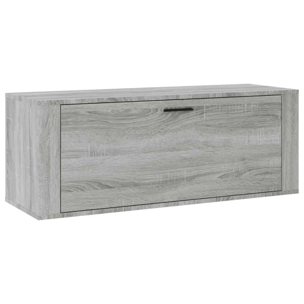 Wall Shoe Cabinet Grey Sonoma 100x35x38 cm Engineered Wood 821026