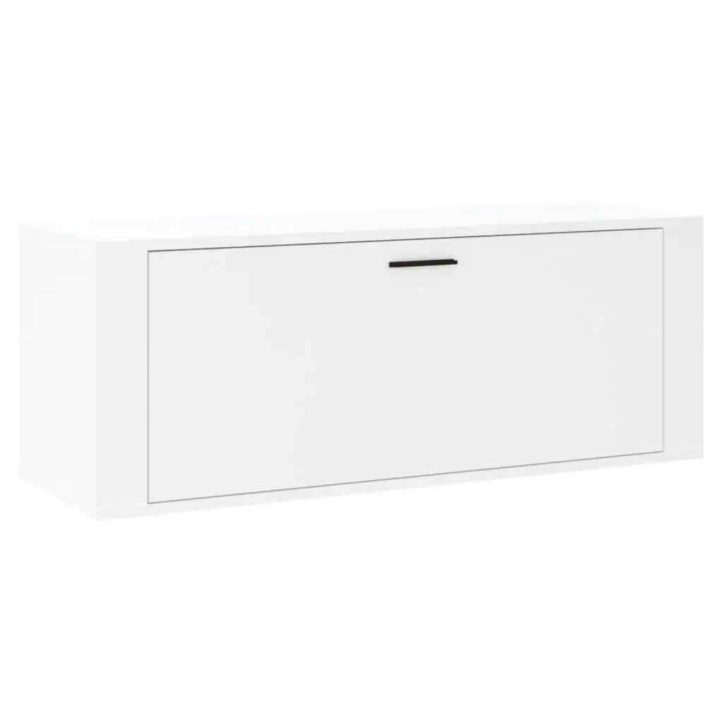 Wall Shoe Cabinet White 100x35x38 cm Engineered Wood 821020