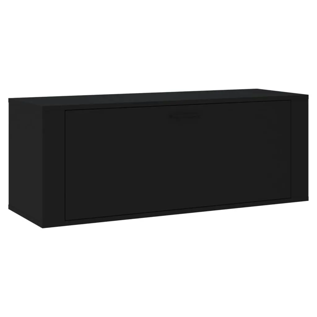 Wall Shoe Cabinet Black 100x35x38 cm Engineered Wood 821021