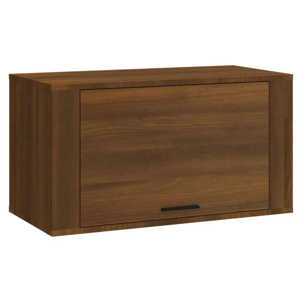 Wall-mounted Shoe Cabinet Brown Oak 70x35x38 cm Solid Wood Pine 821019