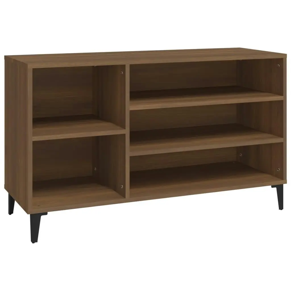 Shoe Cabinet Brown Oak 102x36x60 cm Engineered Wood 819755