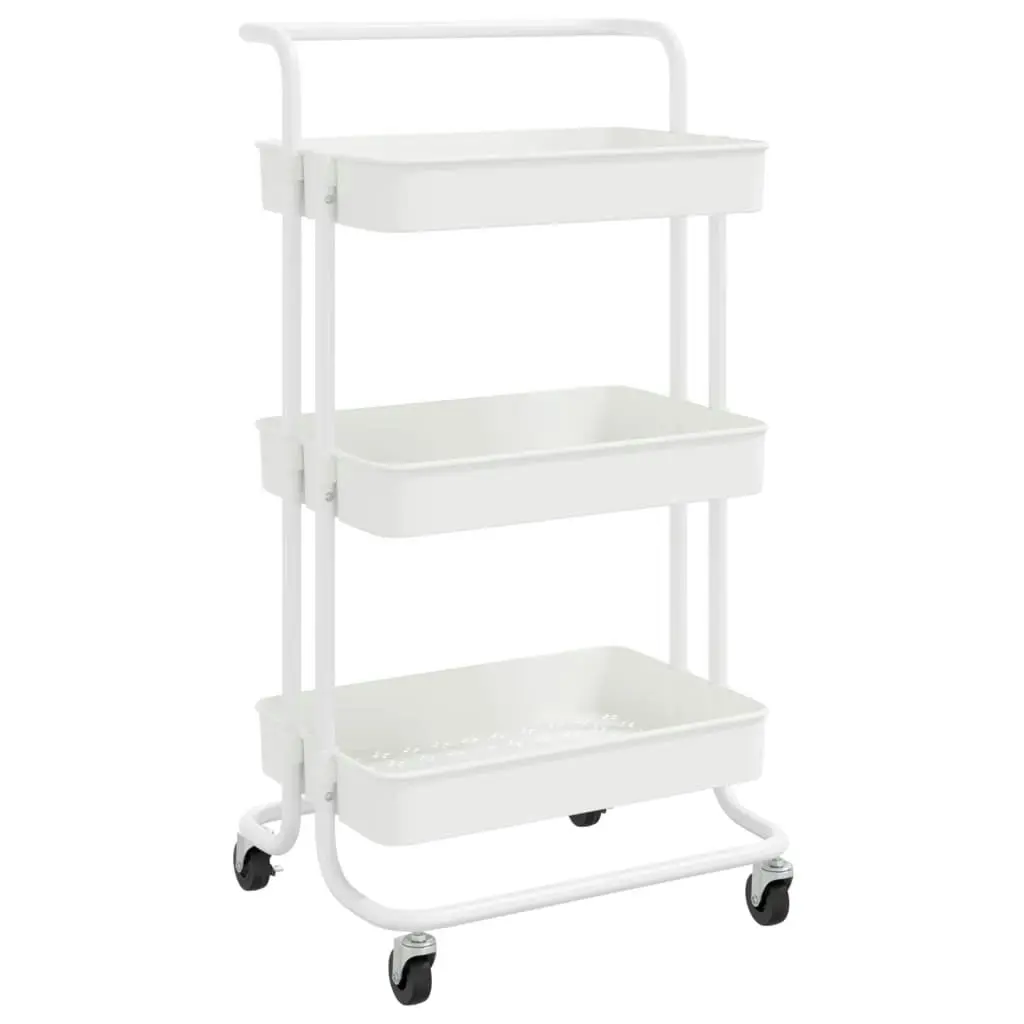 3-Tier Kitchen Trolley White 42x35x85 cm Iron and ABS 336336