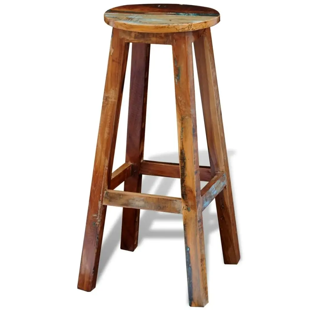 Bar Stool Solid Reclaimed Wood 241647