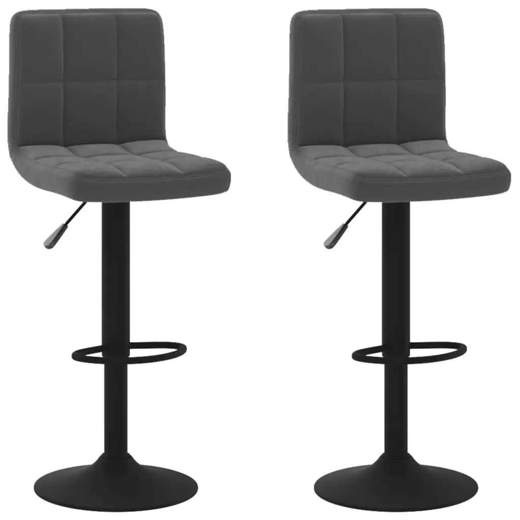 Bar Stools 2 pcs Black Velvet 334302