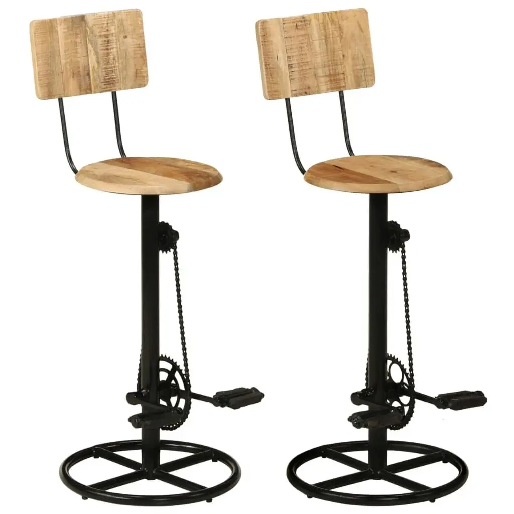 Bar Stools 2 pcs Solid Wood Mango 338218