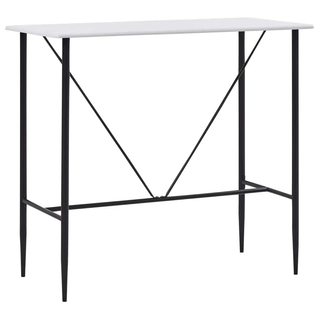 Bar Table White 120x60x110 cm MDF 281547