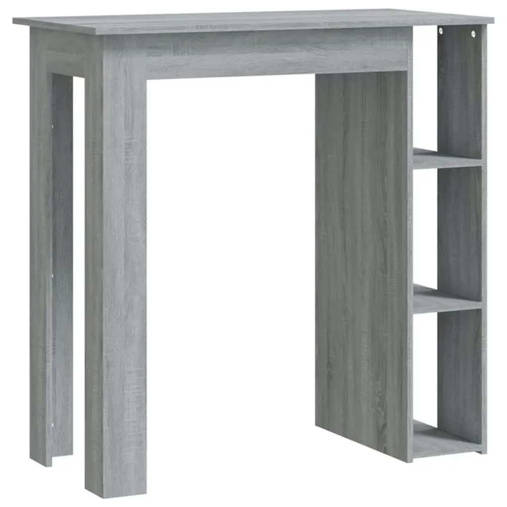 Bar Table with Shelf Grey Sonoma 102x50x103.5 cm Engineered Wood 812964