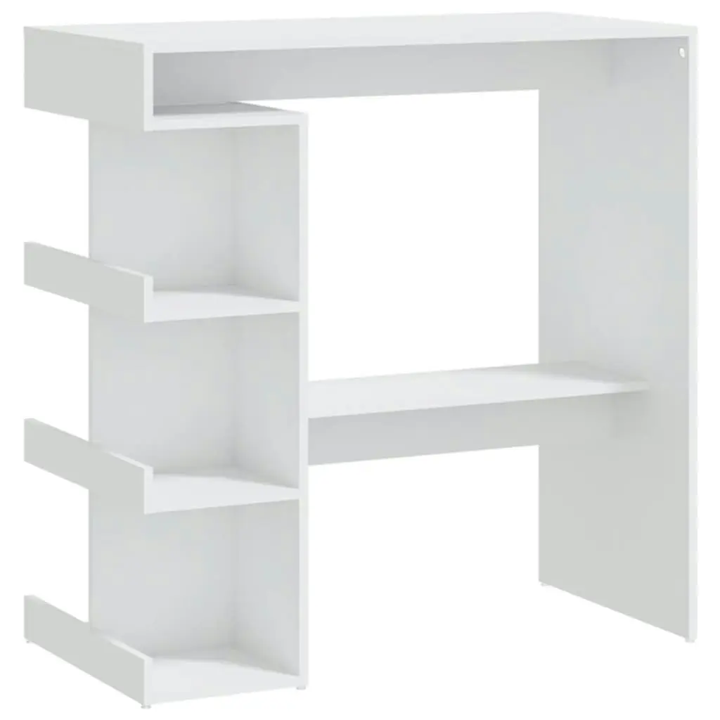 Bar Table with Storage Rack White 100x50x101.5 cm Engineered Wood 809449