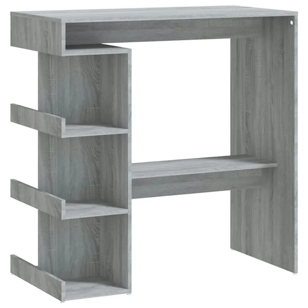 Bar Table with Storage Rack Grey Sonoma 100x50x101.5 cm 812961