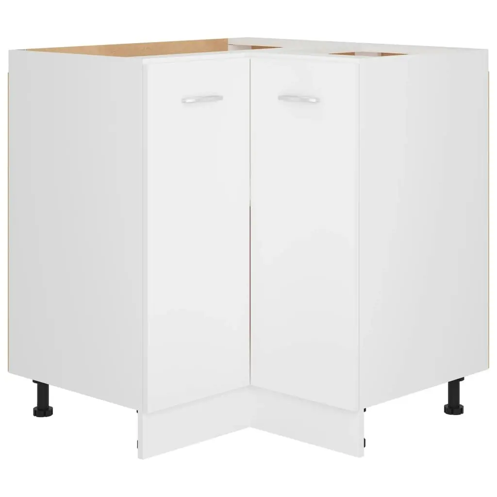 Corner Bottom Cabinet White 75.5x75.5x81.5 cm Engineered Wood 802489