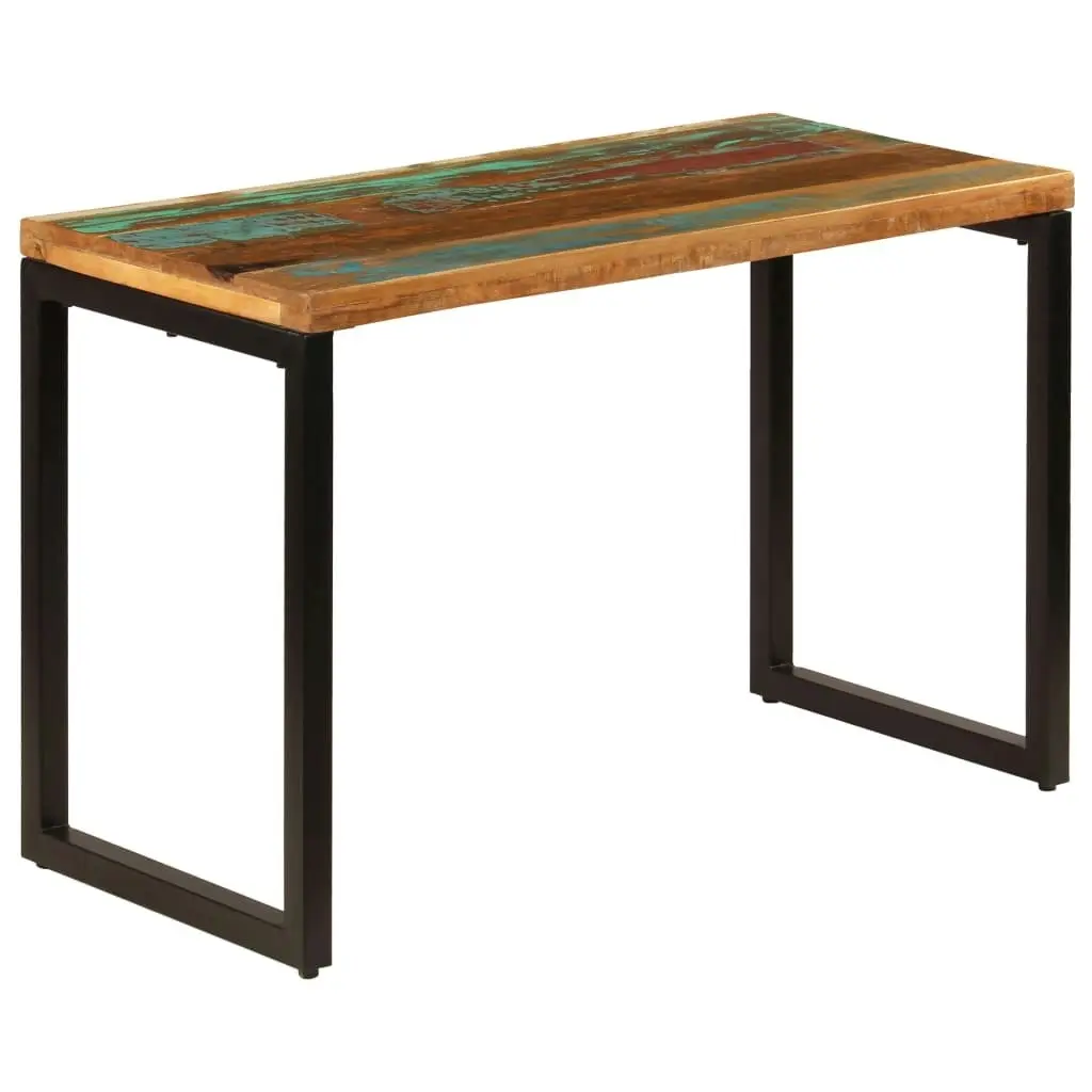 Dining Table 115x55x76 cm Solid Reclaimed Wood and Steel 247332