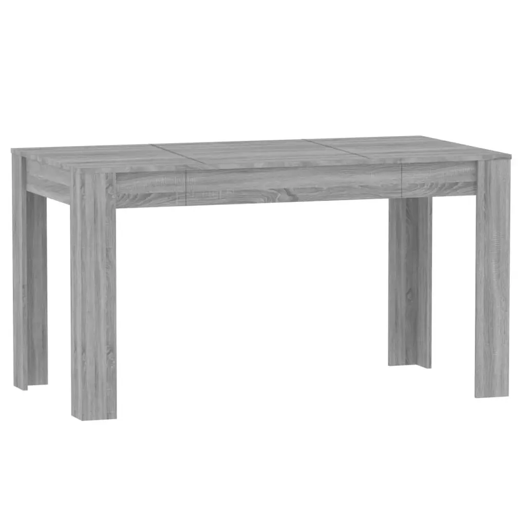 Dining Table Grey Sonoma 140x74.5x76 cm Engineered Wood 815199