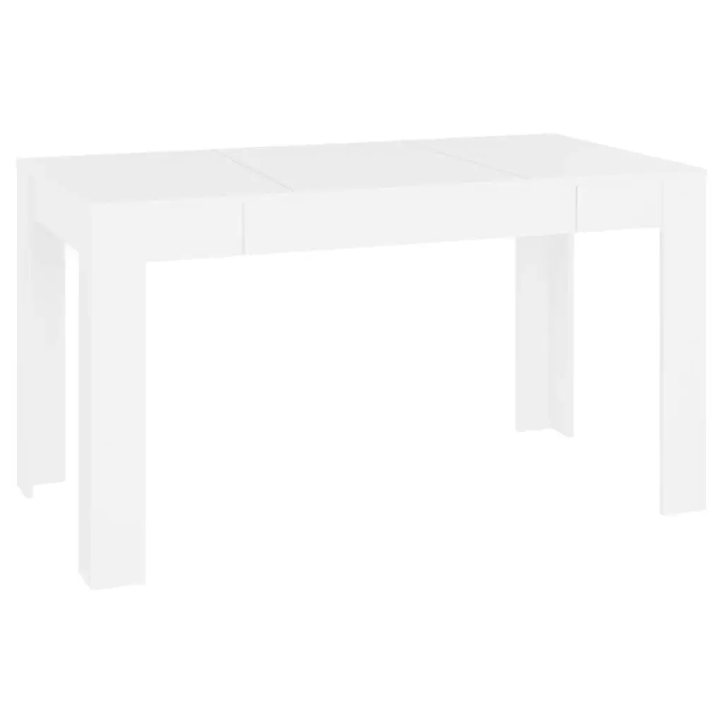 Dining Table White 140x74.5x76 cm Engineered Wood 804202