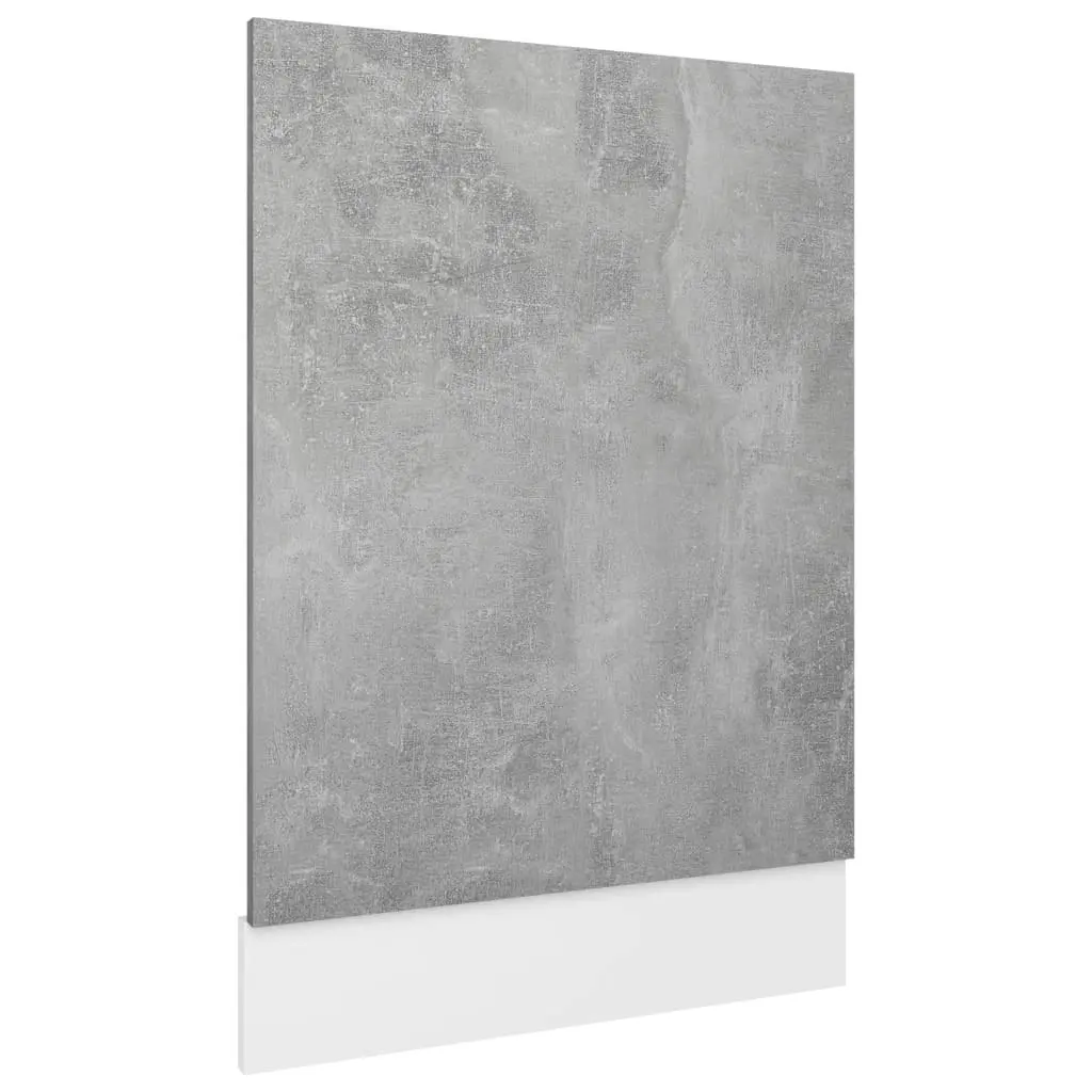 Dishwasher Panel Concrete Grey 45x3x67 cm Engineered Wood 802558