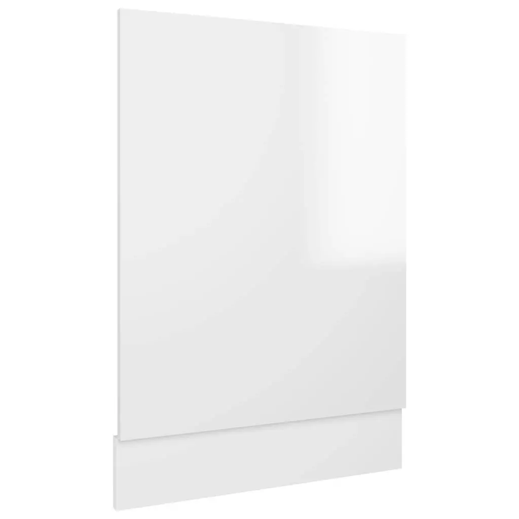 Dishwasher Panel High Gloss White 45x3x67 cm Engineered Wood 802559