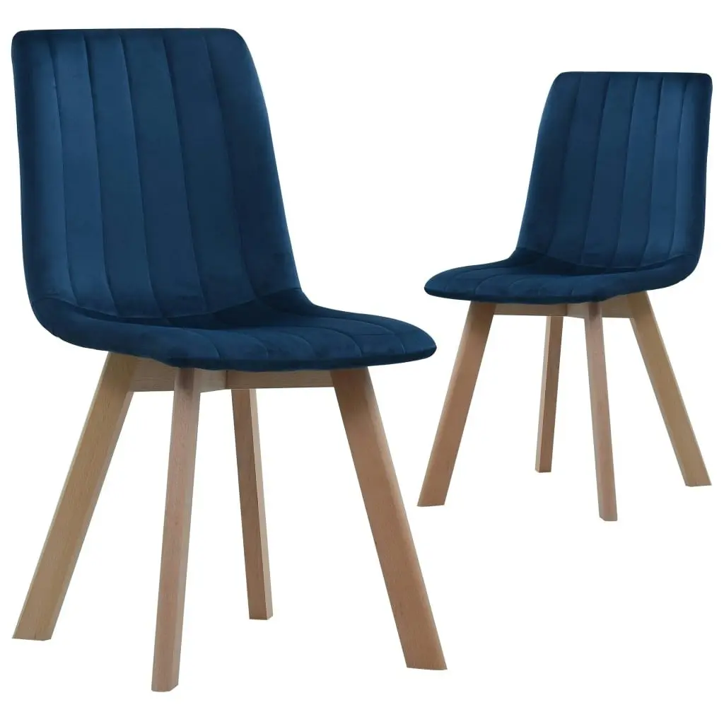 Dining Chairs 2 pcs Blue Velvet 248202