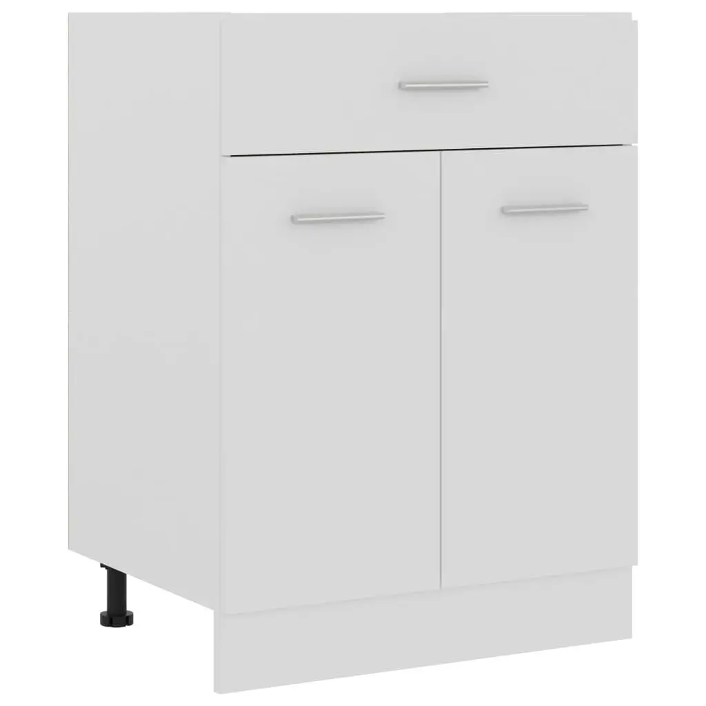 Drawer Bottom Cabinet White 60x46x81.5 cm Engineered Wood 801228