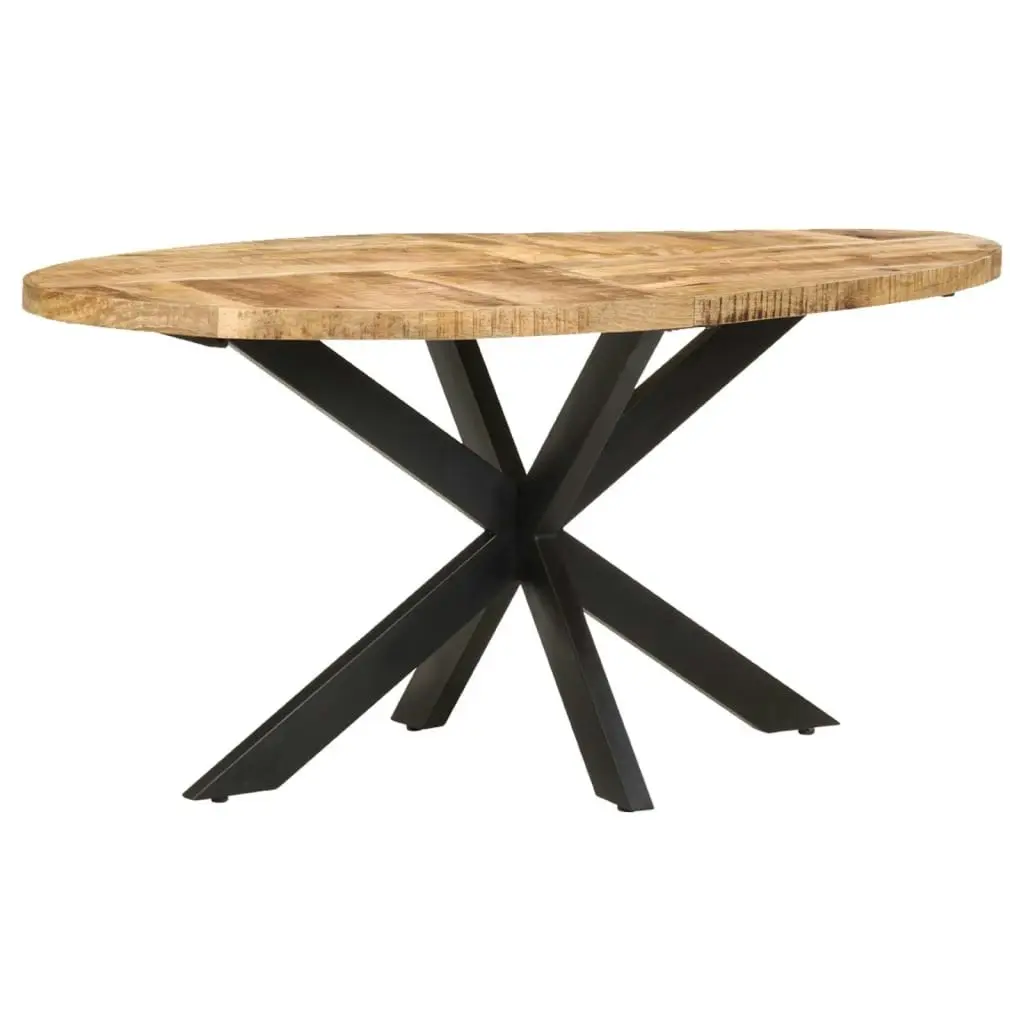 Dining Table 160x90x75 cm Rough Mango Wood 321672