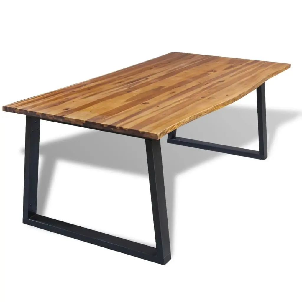 Dining Table Solid Acacia Wood 200x90x75 cm 245686