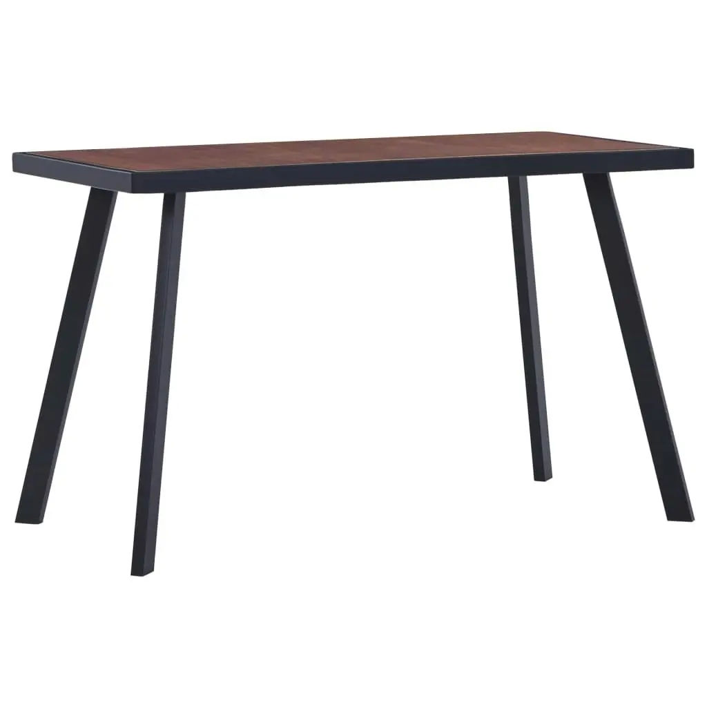 Dining Table Dark Wood and Black 120x60x75 cm MDF 281862