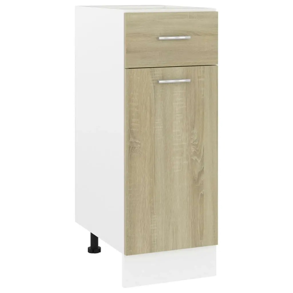 Drawer Bottom Cabinet Sonoma Oak 30x46x81.5 cm Engineered Wood 801207