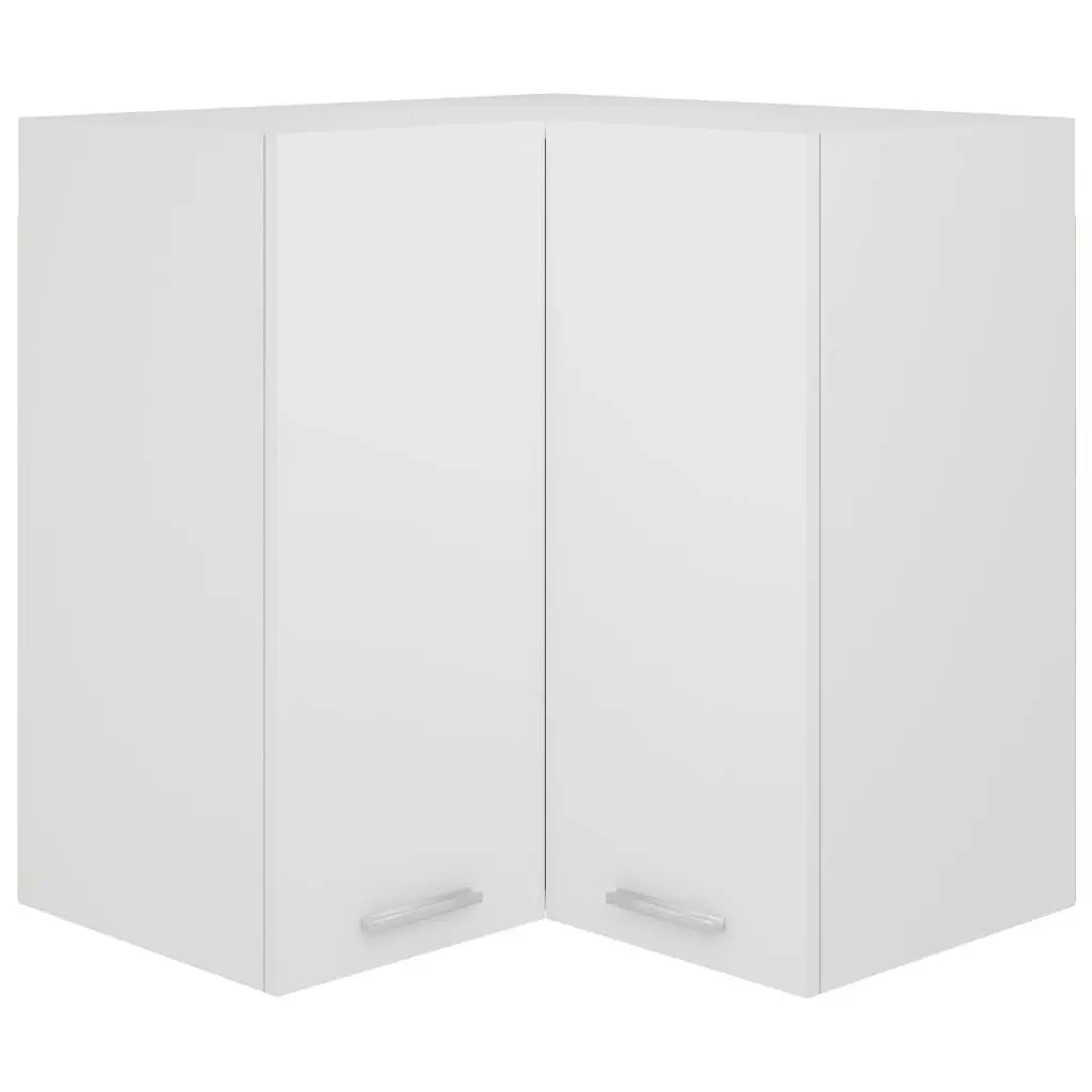 Hanging Corner Cabinet White 57x57x60 cm Engineered Wood 802537