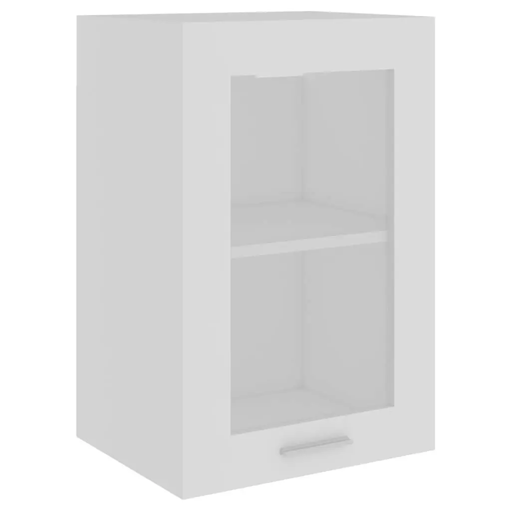 Hanging Glass Cabinet White 40x31x60 cm Engineered Wood 802505