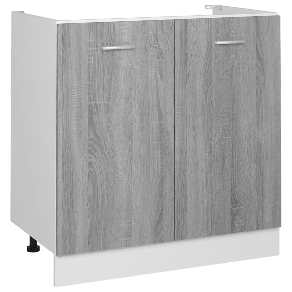 Sink Bottom Cabinet Grey Sonoma 80x46x81.5 cm Engineered Wood 815565