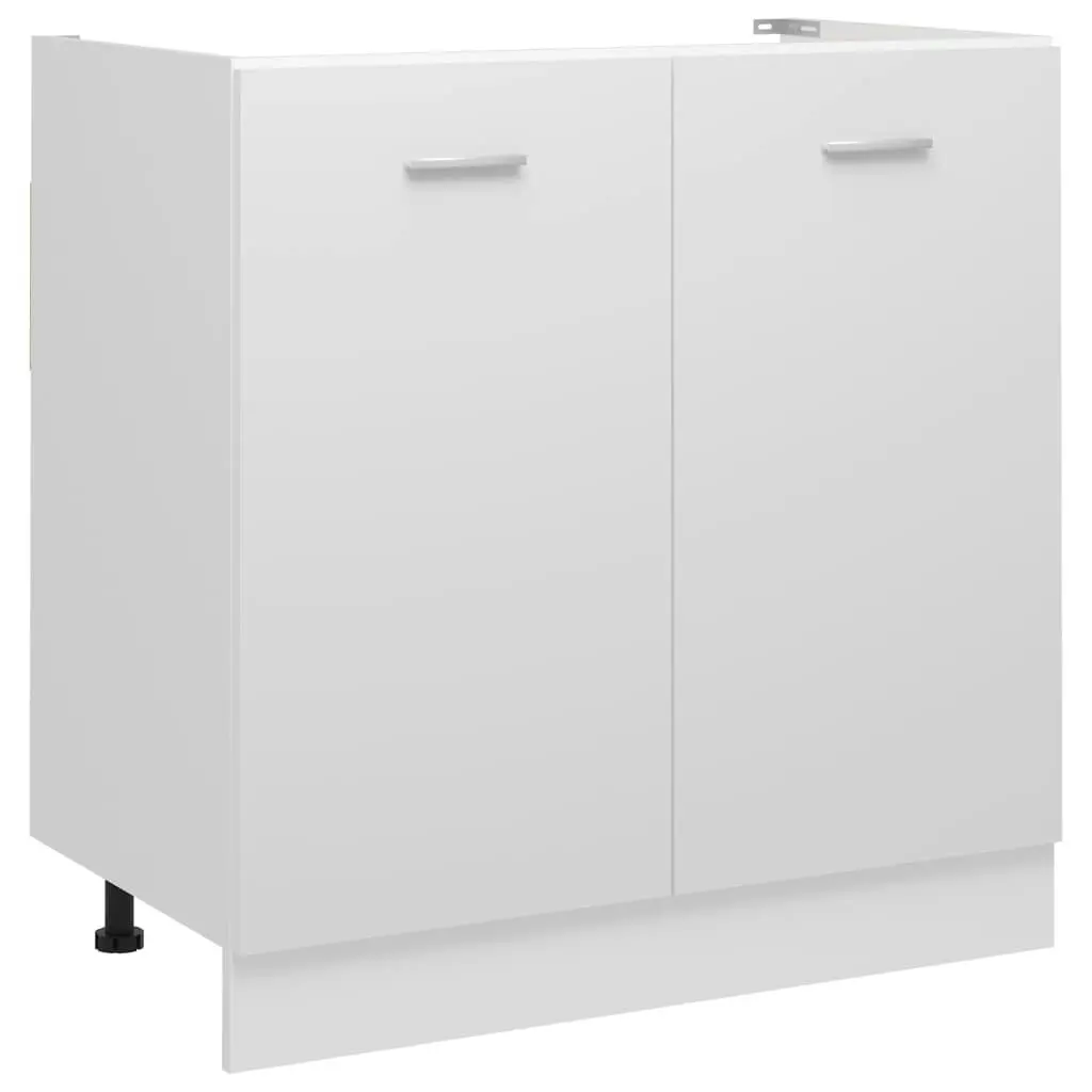 Sink Bottom Cabinet White 80x46x81.5 cm Engineered Wood 801196