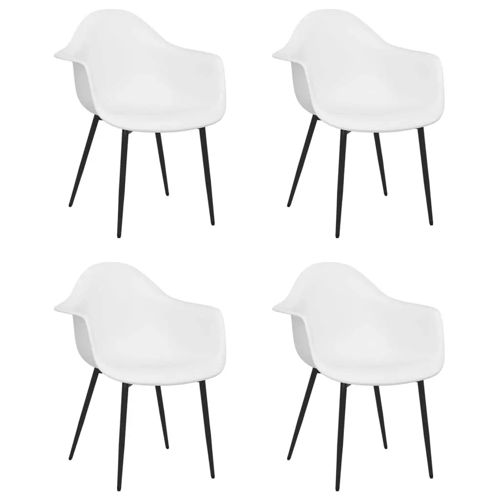 Dining Chairs 4 pcs White PP 338074