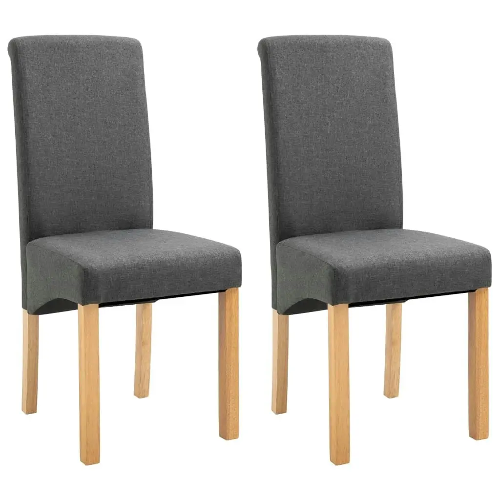 Dining Chairs 2 pcs Grey Fabric 249021