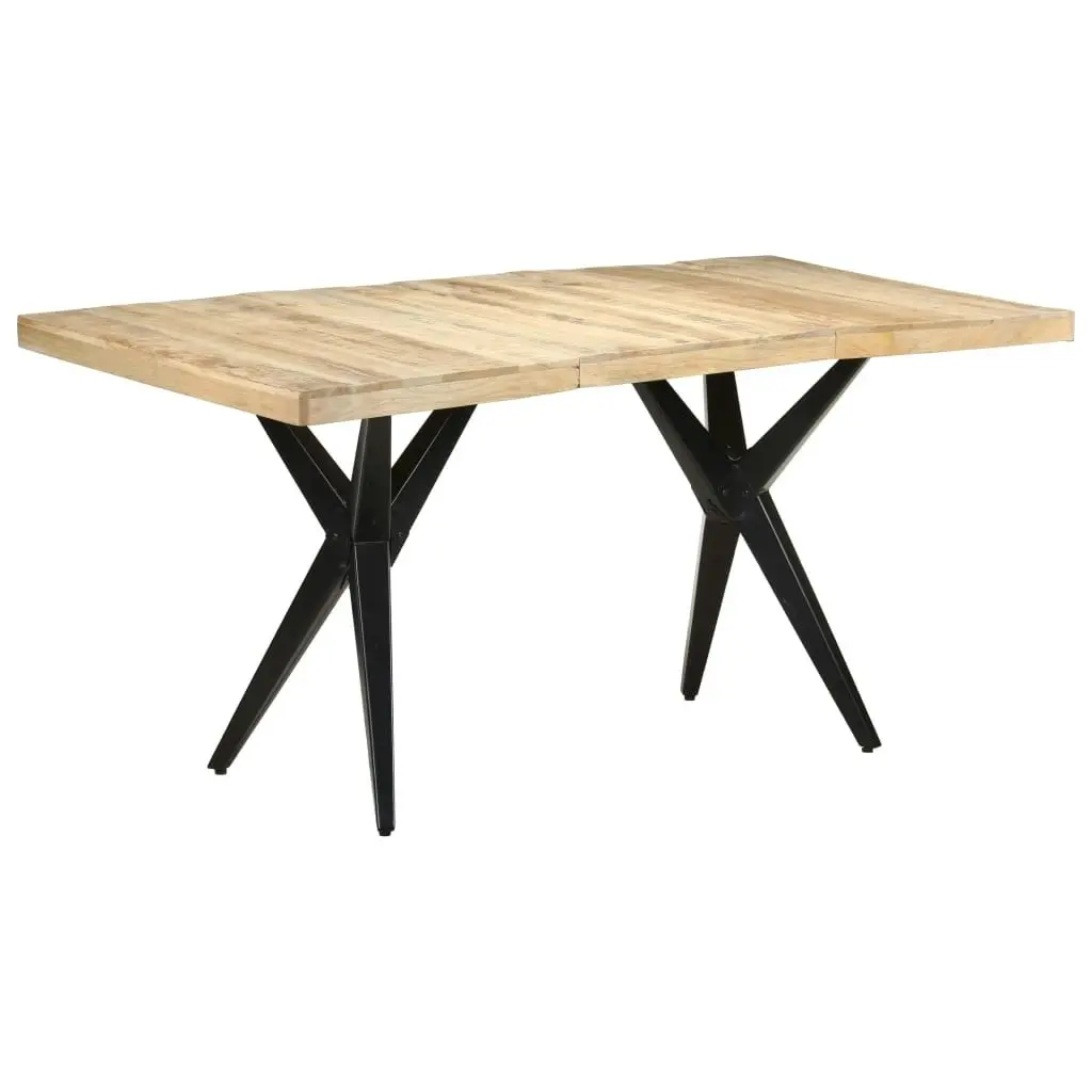 Dining Table 160x80x76 cm Rough Mango Wood 323566