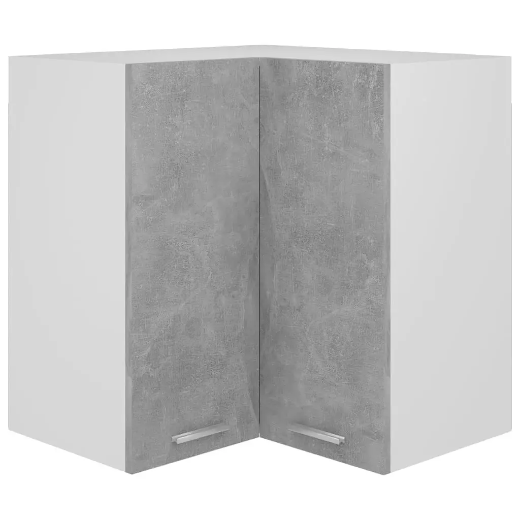 Hanging Corner Cabinet Concrete Grey 57x57x60 cm Engineered Wood 806394